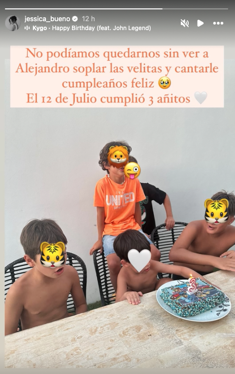 Alejandro celebró su tercer cumpleaños junto a su familia y amigos