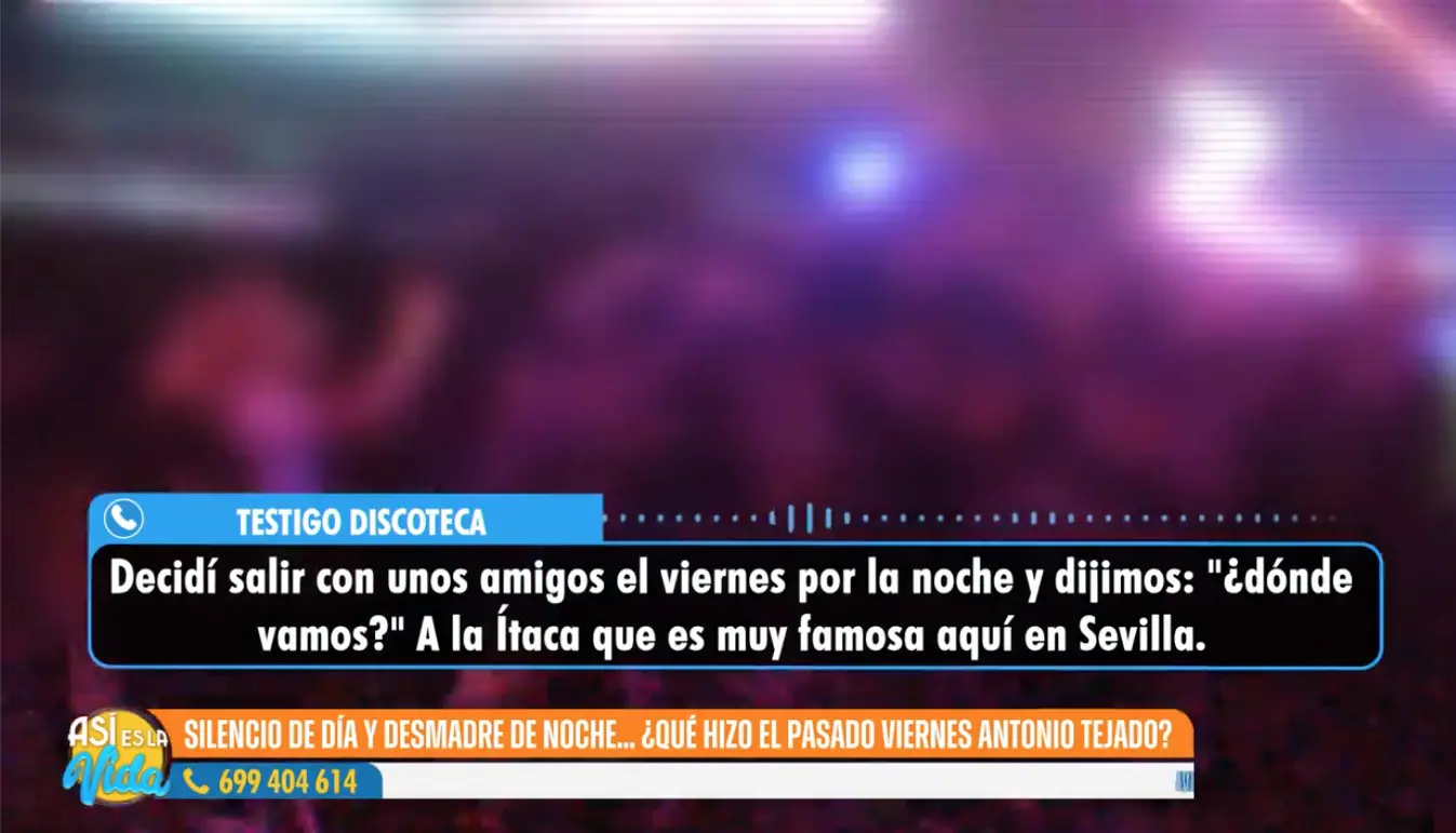 El testigo ha hablado en 'Así es la vida' y ha relatado cómo Tejado se presentó en el local.