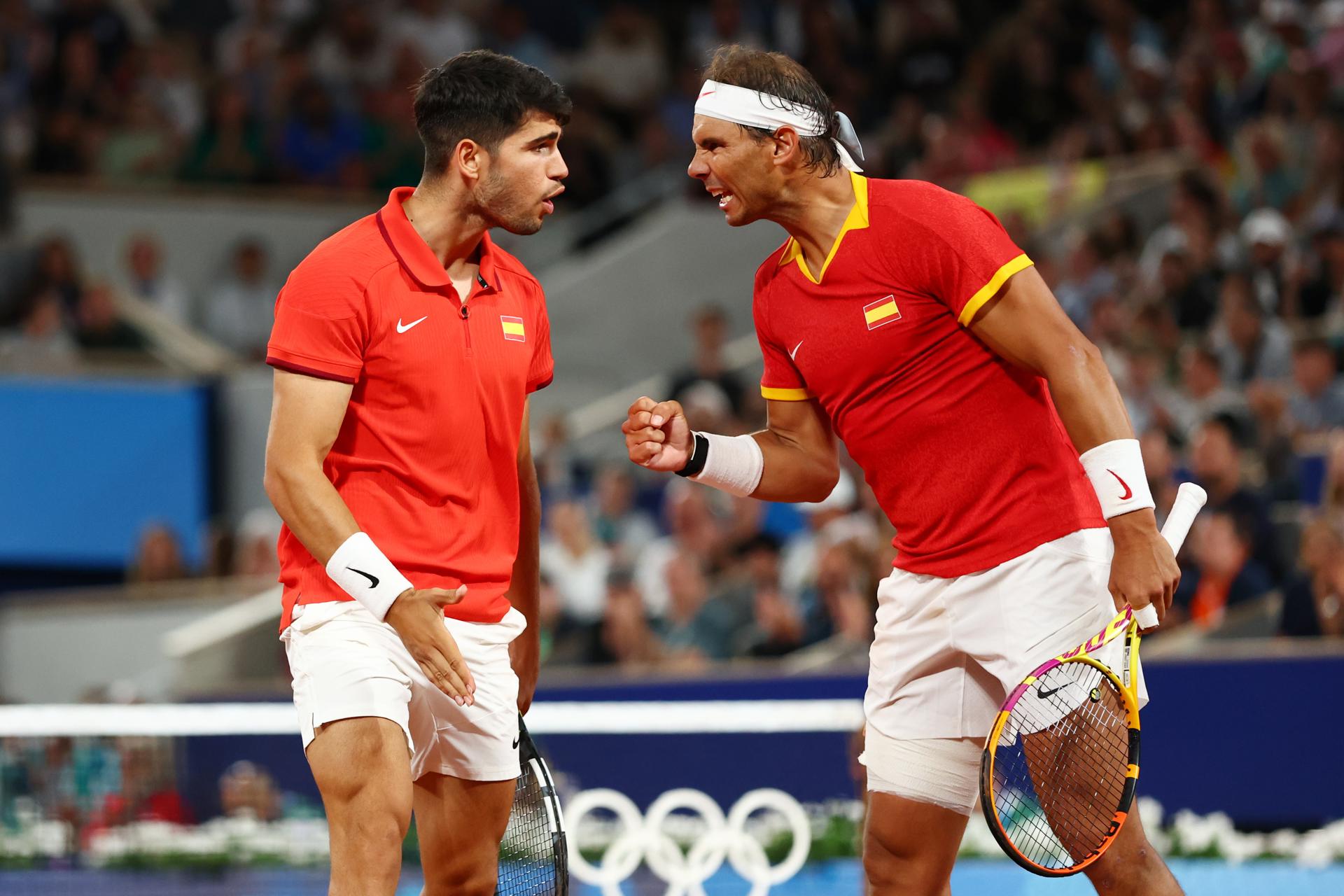 Rafa Nadal y Carlos Alcaraz se estrenaban como pareja en los juegos olímpicos.