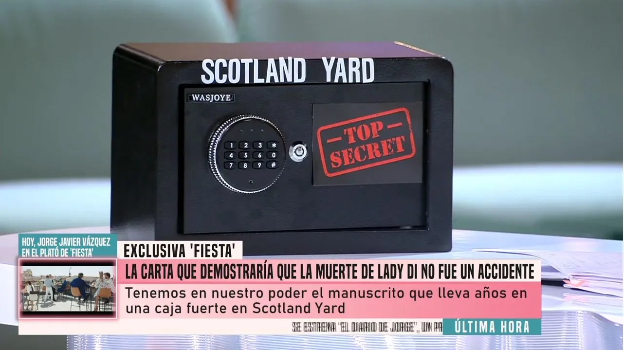 'Fiesta' ha simulado la caja de Scotland Yard donde se guarda la carta sobre la muerte de Lady Di.