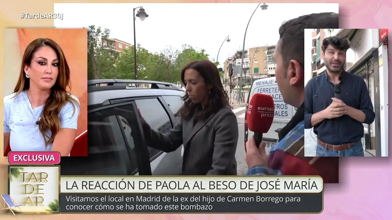 Paola Olmedo reacciona a las fotos de José María Almoguera.