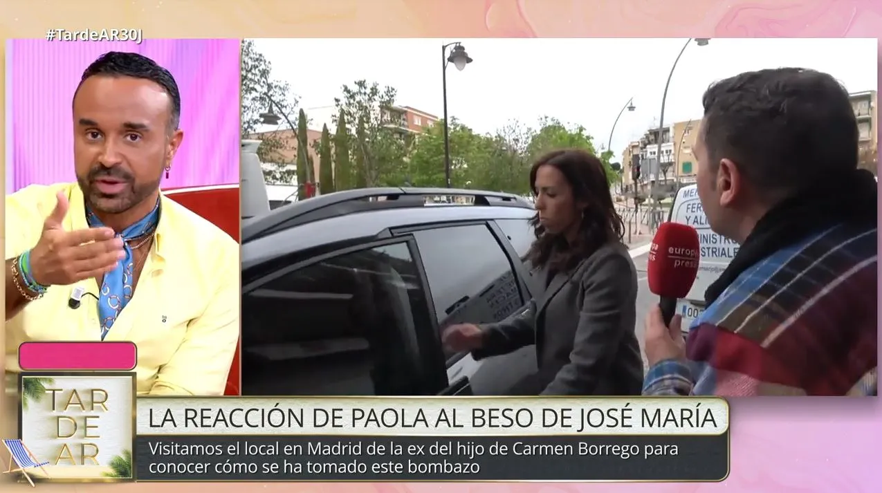 Paola Olmedo habla sobre el beso de José María Almoguera a otra mujer.