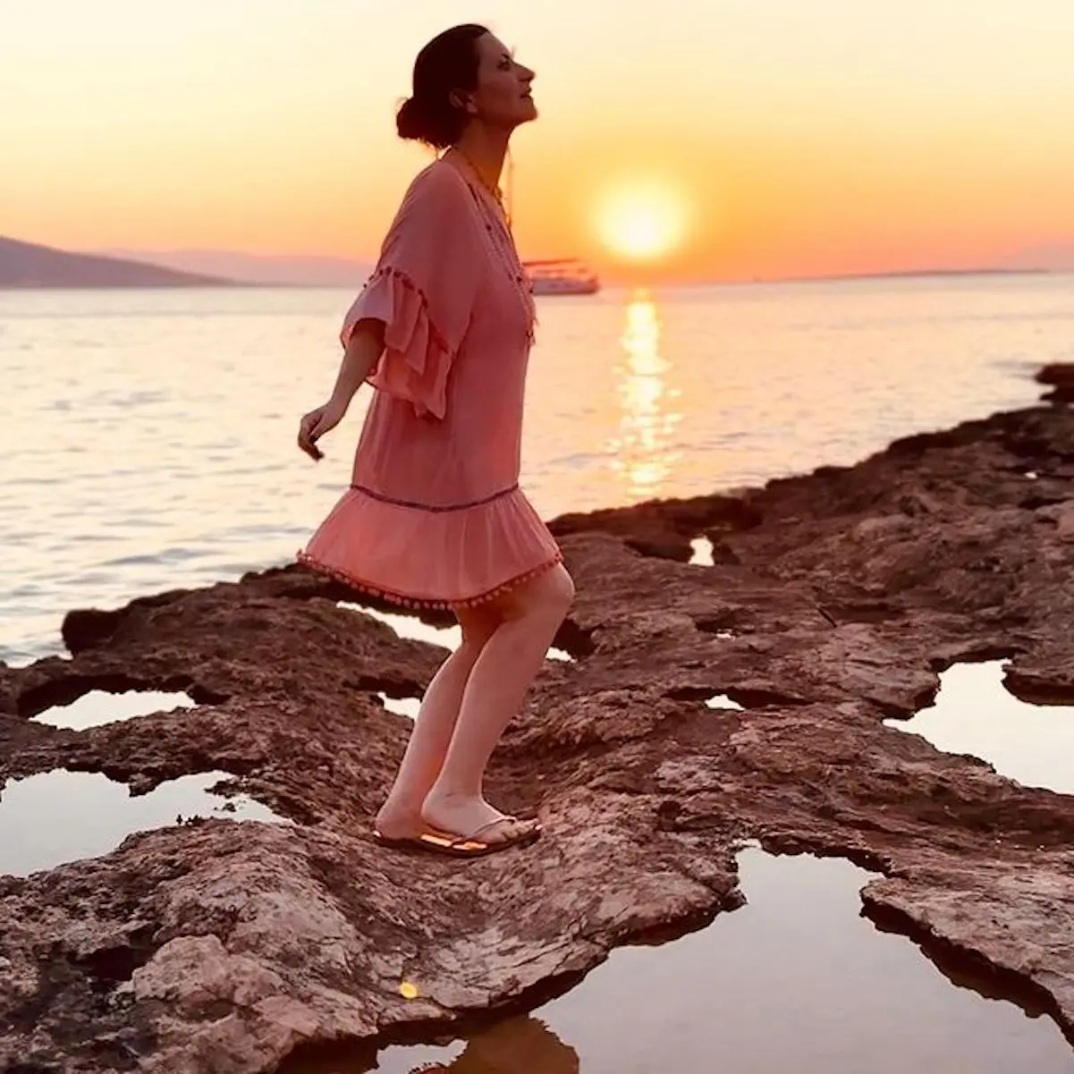 Laura Pausini de vacaciones en Grecia con su familia 3