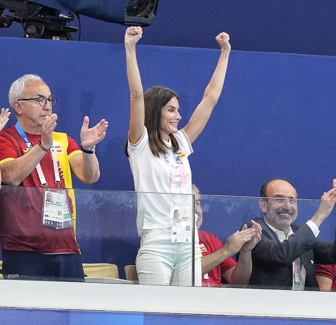 La Reina Letizia disfrutó animando a España en los JJOO.