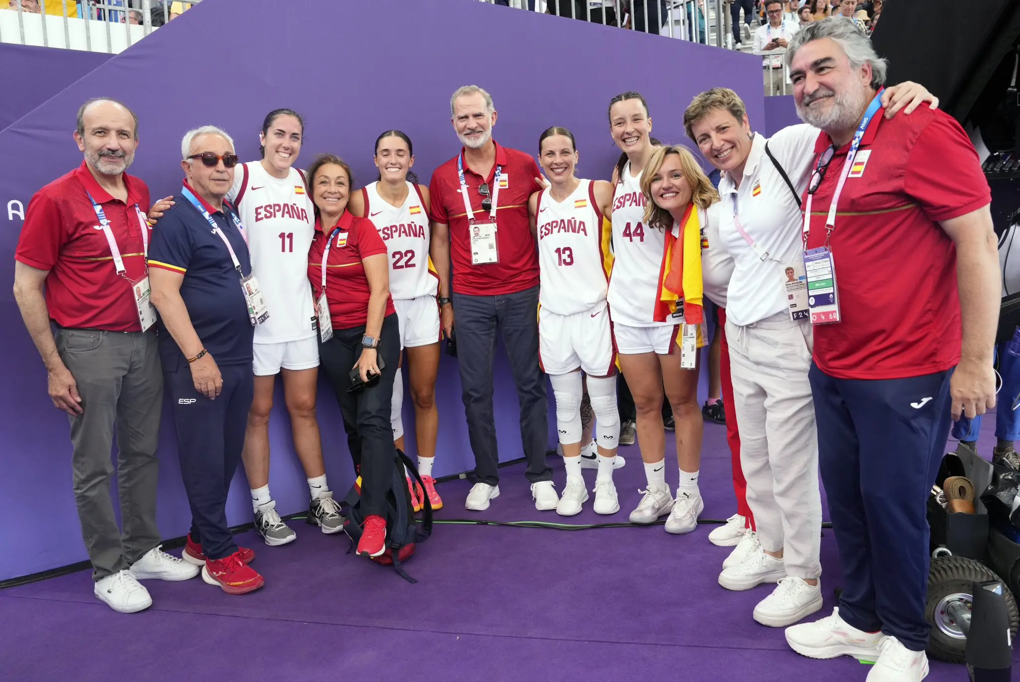 Con el equipo de baloncesto 3x3 en los Juegos Olímpicos de Paris 2024.