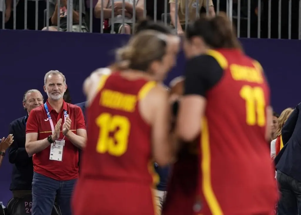 Felipe VI en la final de España vs Alemania de baloncesto 3x3.