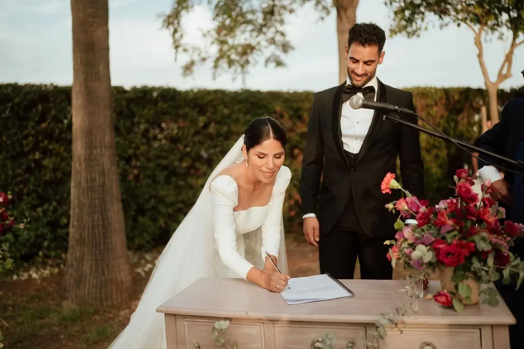 Fotografía del día del enlace.