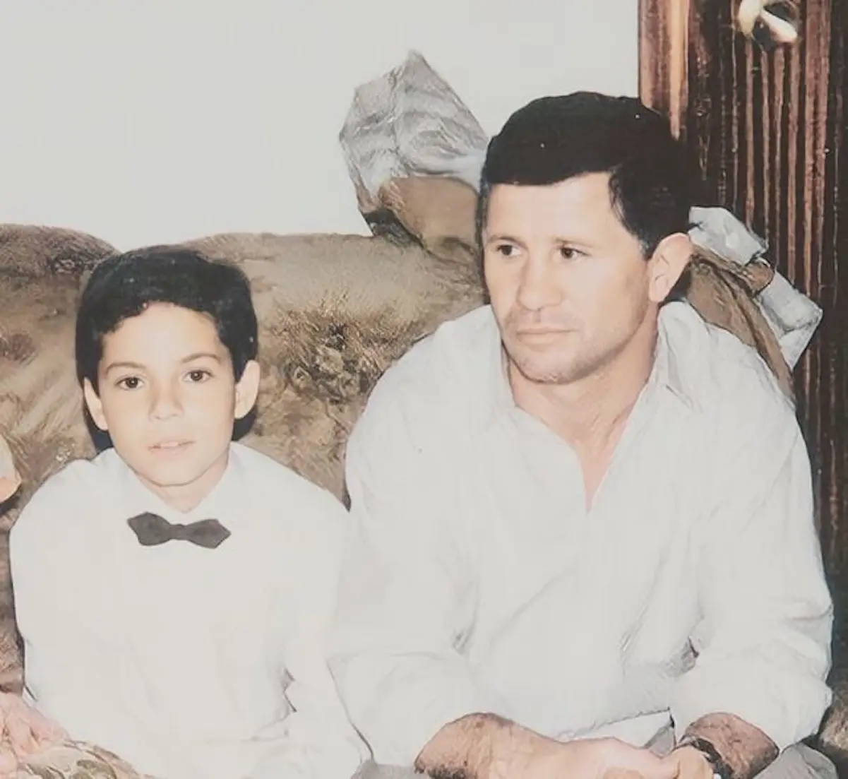 David Bisbal de pequeño junto a su padre