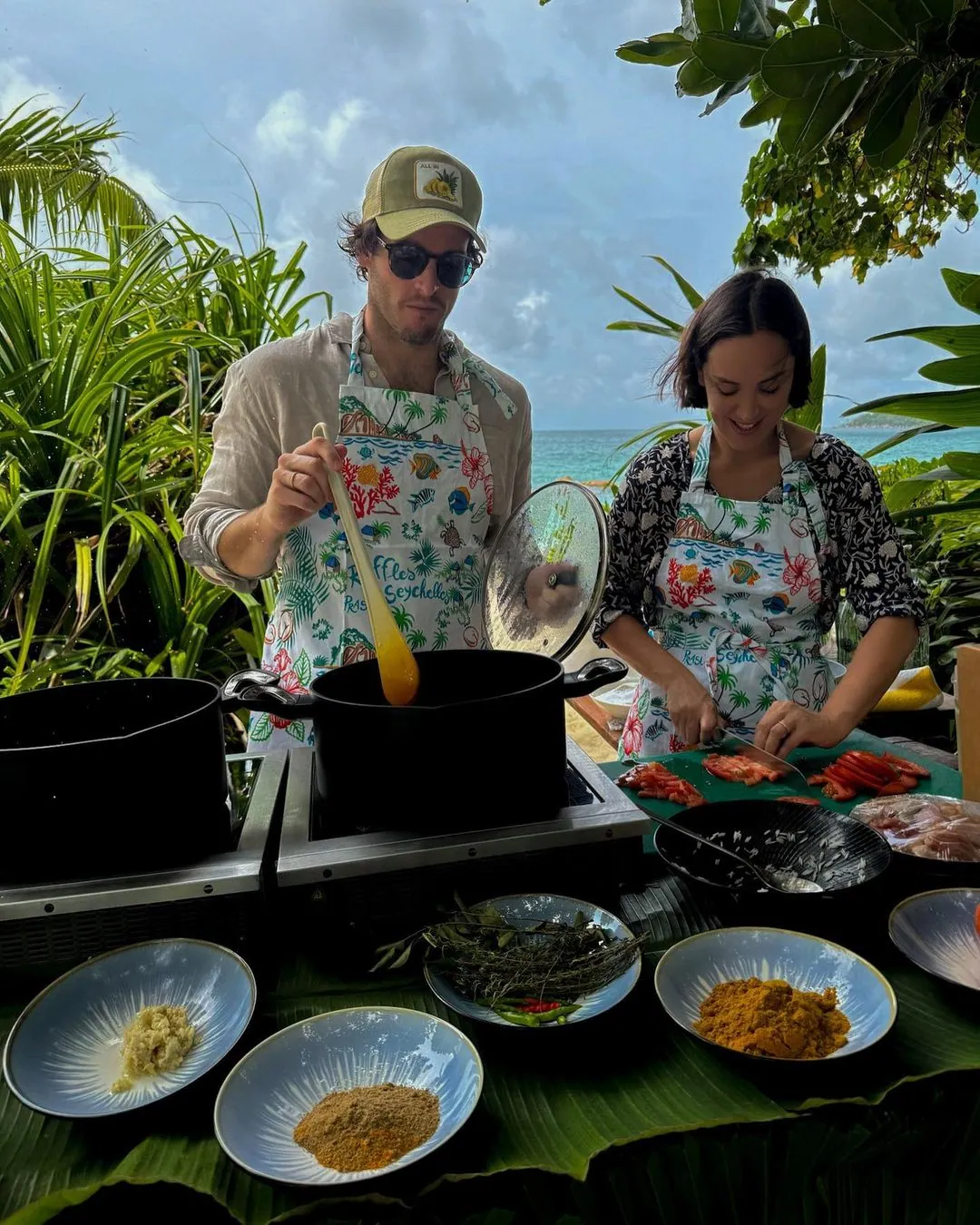 la pareja ha hecho una masterclass de comida criolla.