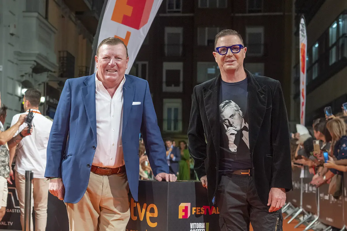 Jorge y César en una premiere