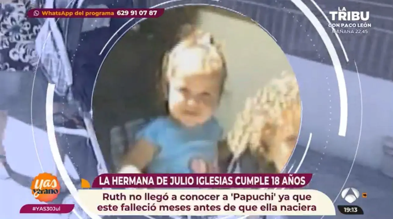 Ruth Iglesias, hija de Papuchi, cuando era un bebé.