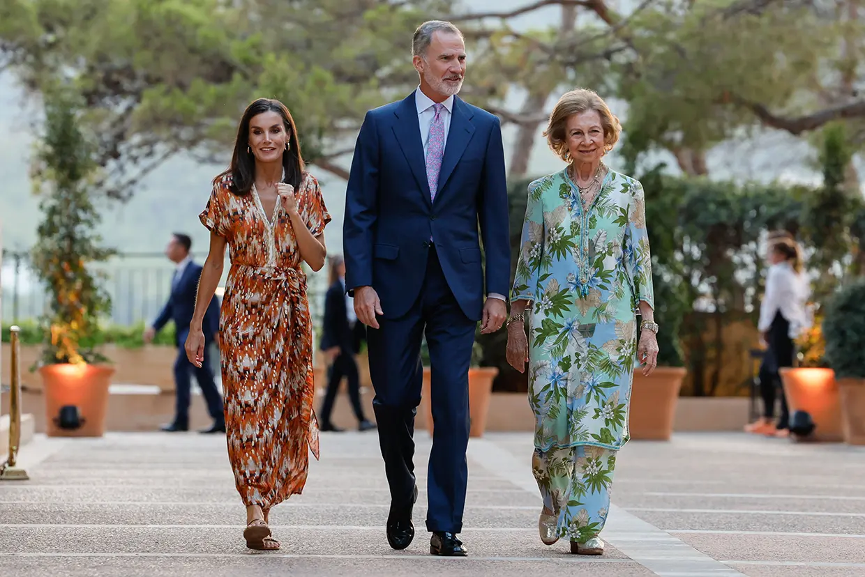 Felipe, Letizia y Sofía en Mallorca.