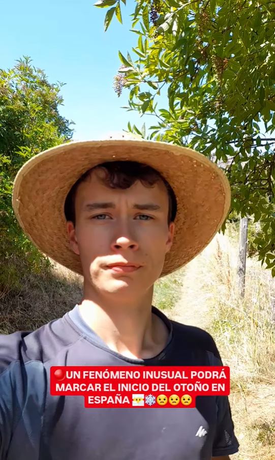 El joven ya predijo el adelanto del otoño a principios de año.