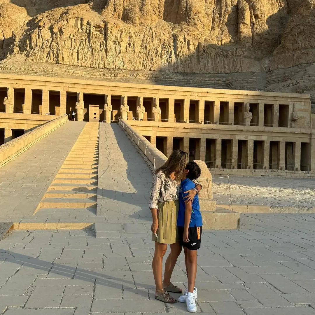 Alba y Lucas en Egipto este verano.