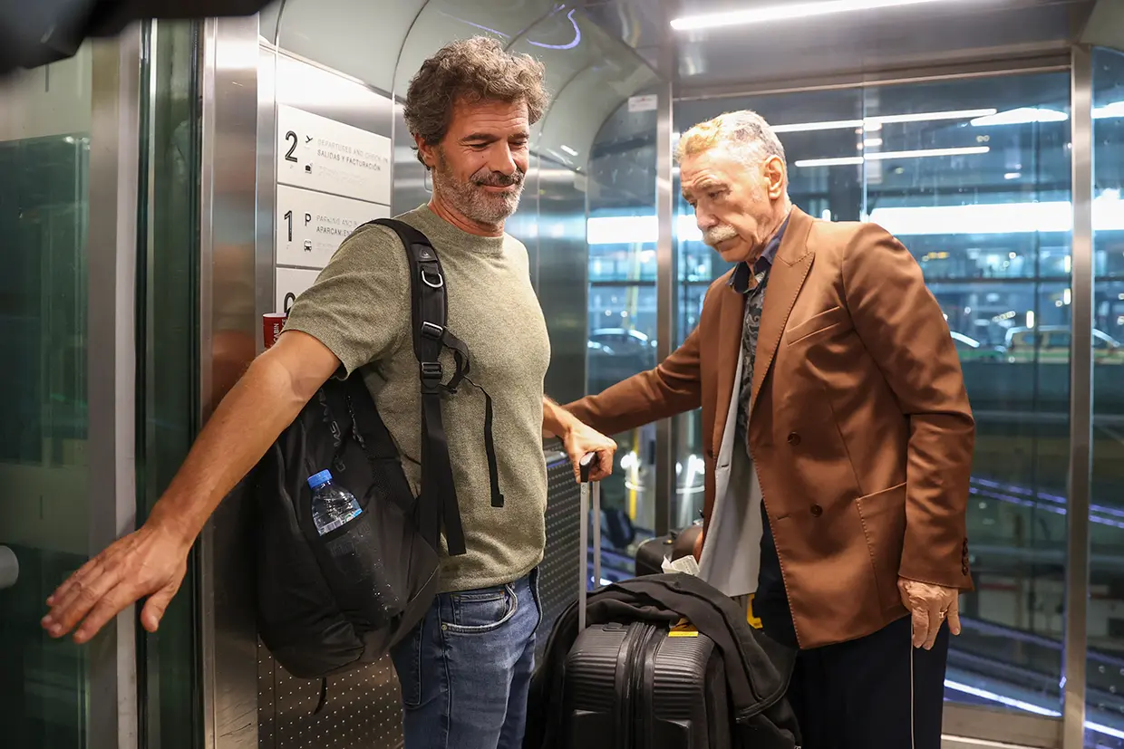 Rodolfo Sancho con Marcos García Montes, abogado de su hijo Daniel.