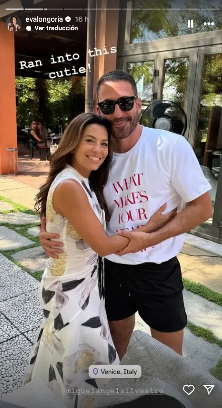 Eva Longoria junto a Miguel Ángel Silvestre.