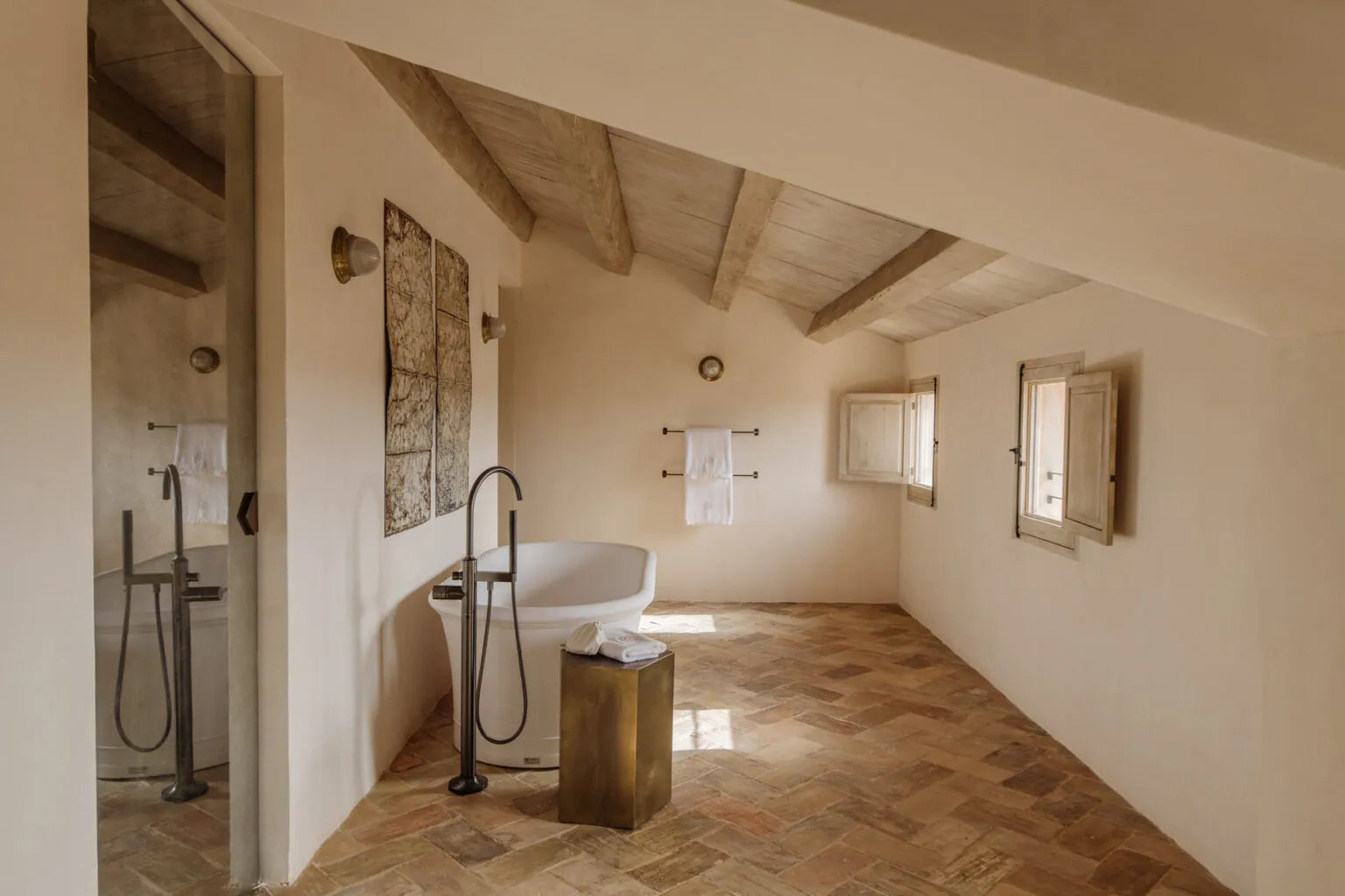 Baño de una de las habitaciones del hotel.