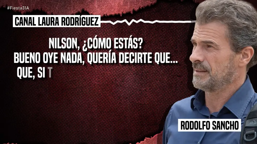 Imagen del programa 'Fiesta' sobre la conversación entre Rodolfo y Nilson.