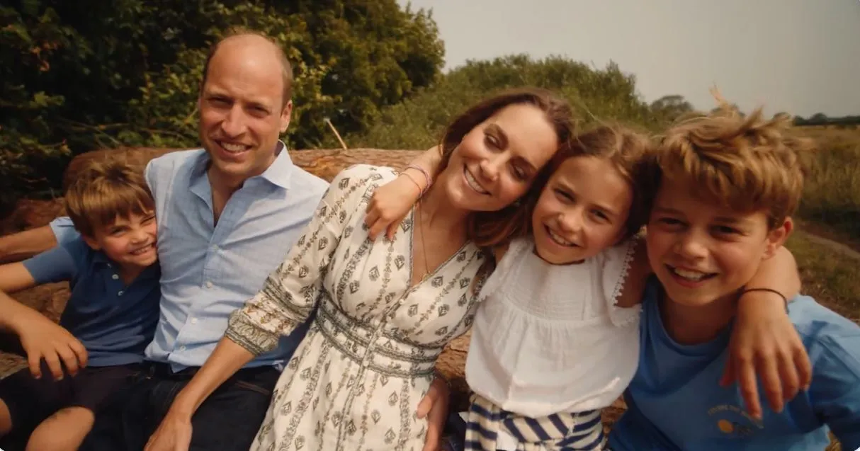 Los príncipes de Gales con sus hijos George, Charlotte y Louis.