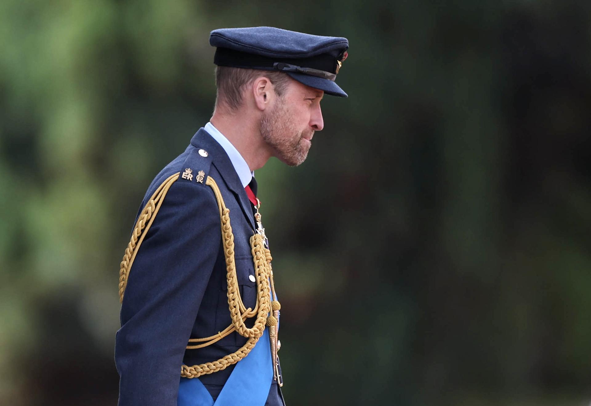 El príncipe Guillermo, en el acto que ha presidido en lugar del rey Carlos III