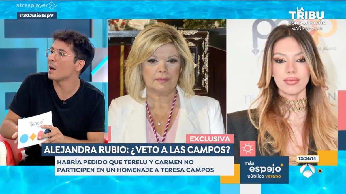 Imagen de 'Espejo Público' hablando de Alejandra Rubio y Terelu Campos.