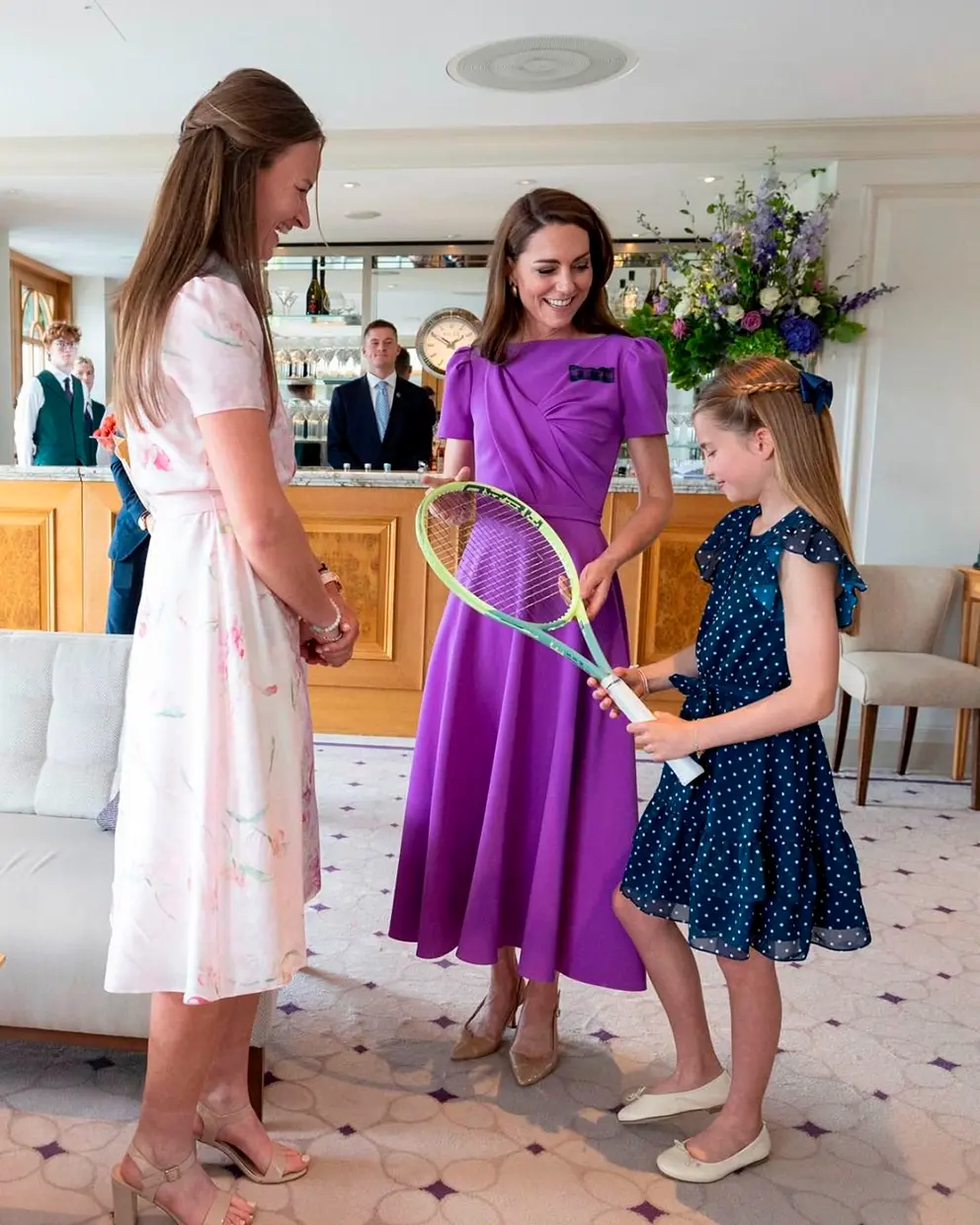 Kate Middleton pendiente de su hija.