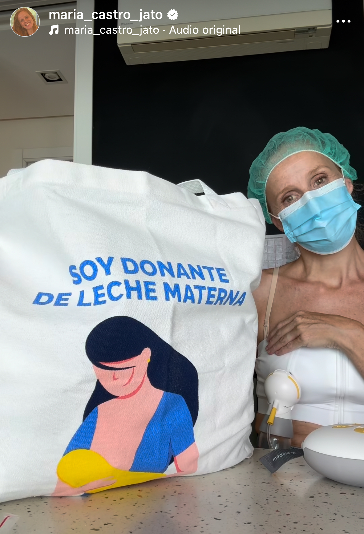 María Castro se convierte en donante de leche.