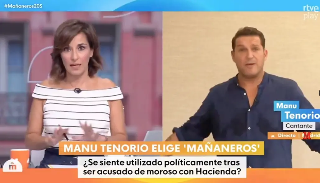 Manu Tenorio aparece de nuevo en 'Mañaneros' para contar cómo avanza su caso.