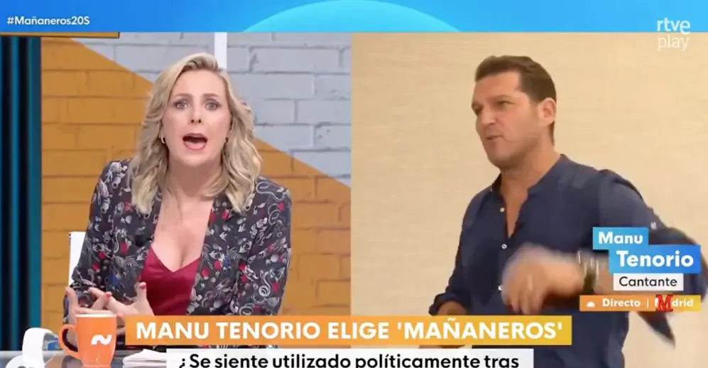 El cantante, exaltado con las preguntas de Suárez.