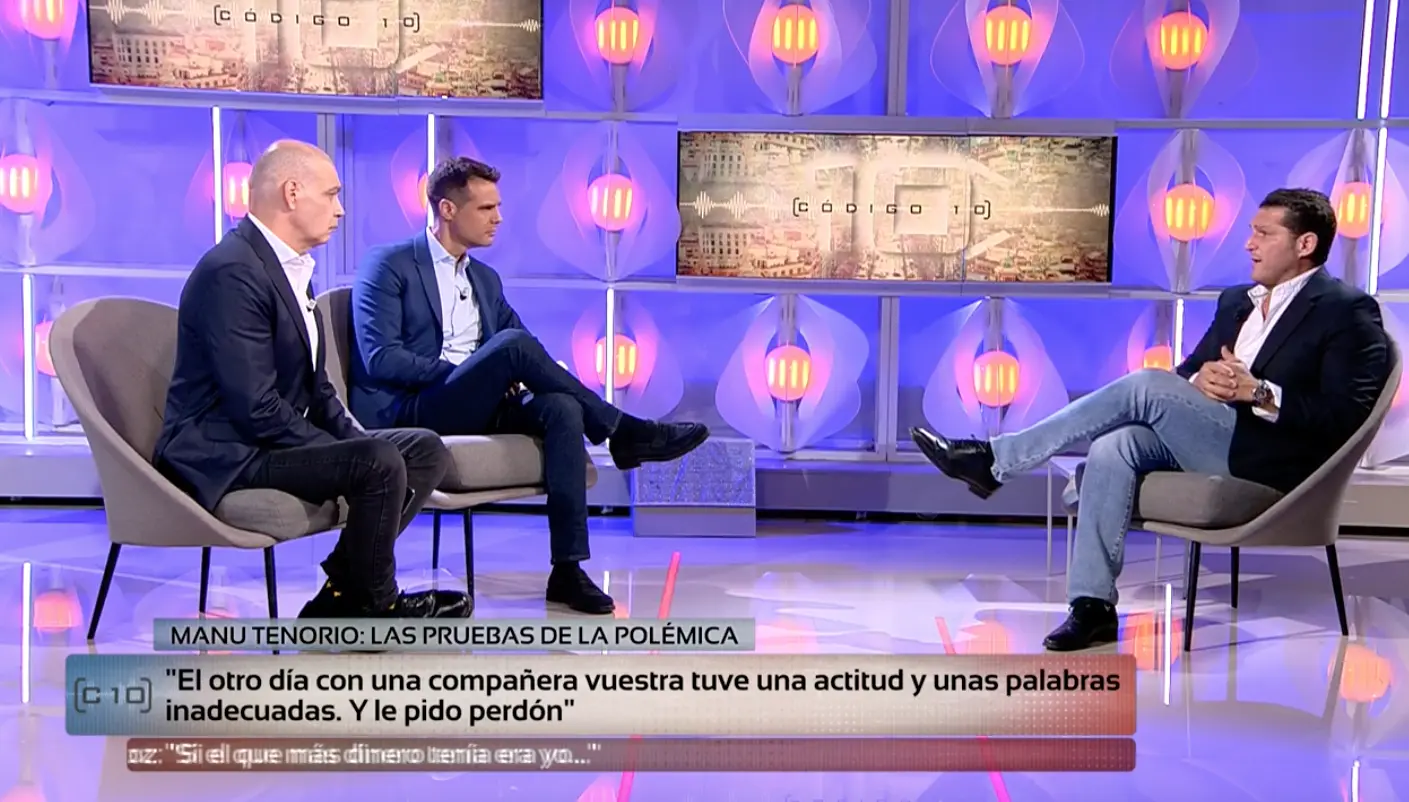 Manu Tenorio en el programa de Cuatro 'Código 10'.