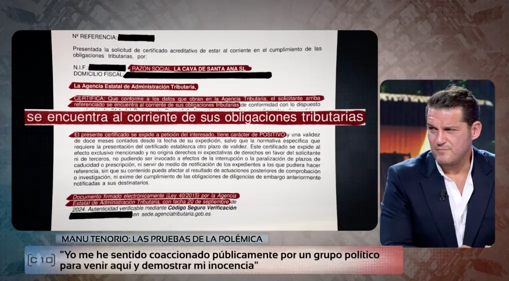 El experto señala que este documento solo hace referencia a una de las sociedades del cantante.