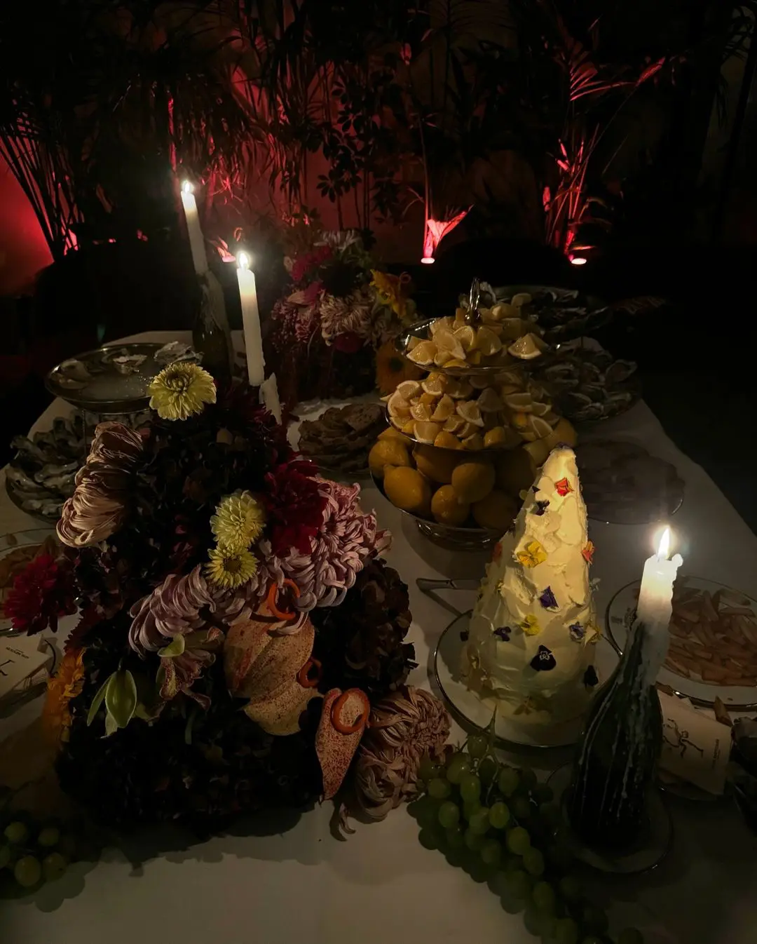 Imagen de Emilia Mernes del banquete de la fiesta.