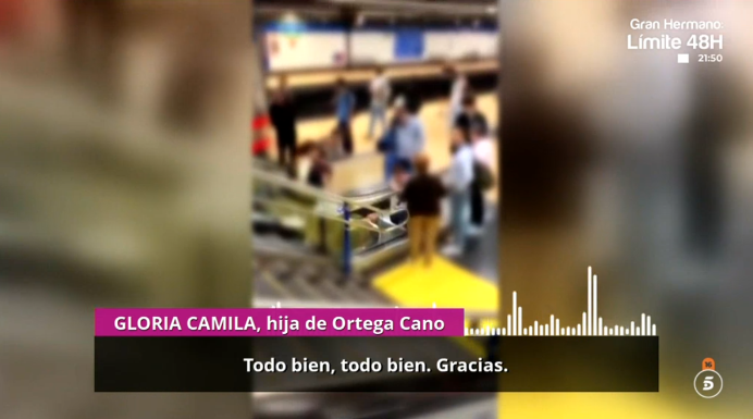 Captura de TardeAR de la caída de José Ortega Cano en el metro de Madrid.