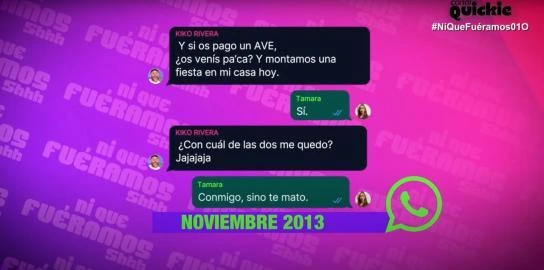 Captura de conversación entre Kiko Rivera y su supuesta amante (NQF).