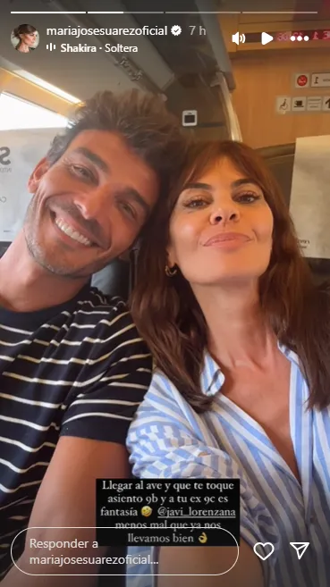 María José Suárez en un story con su ex Javi Lorenzana