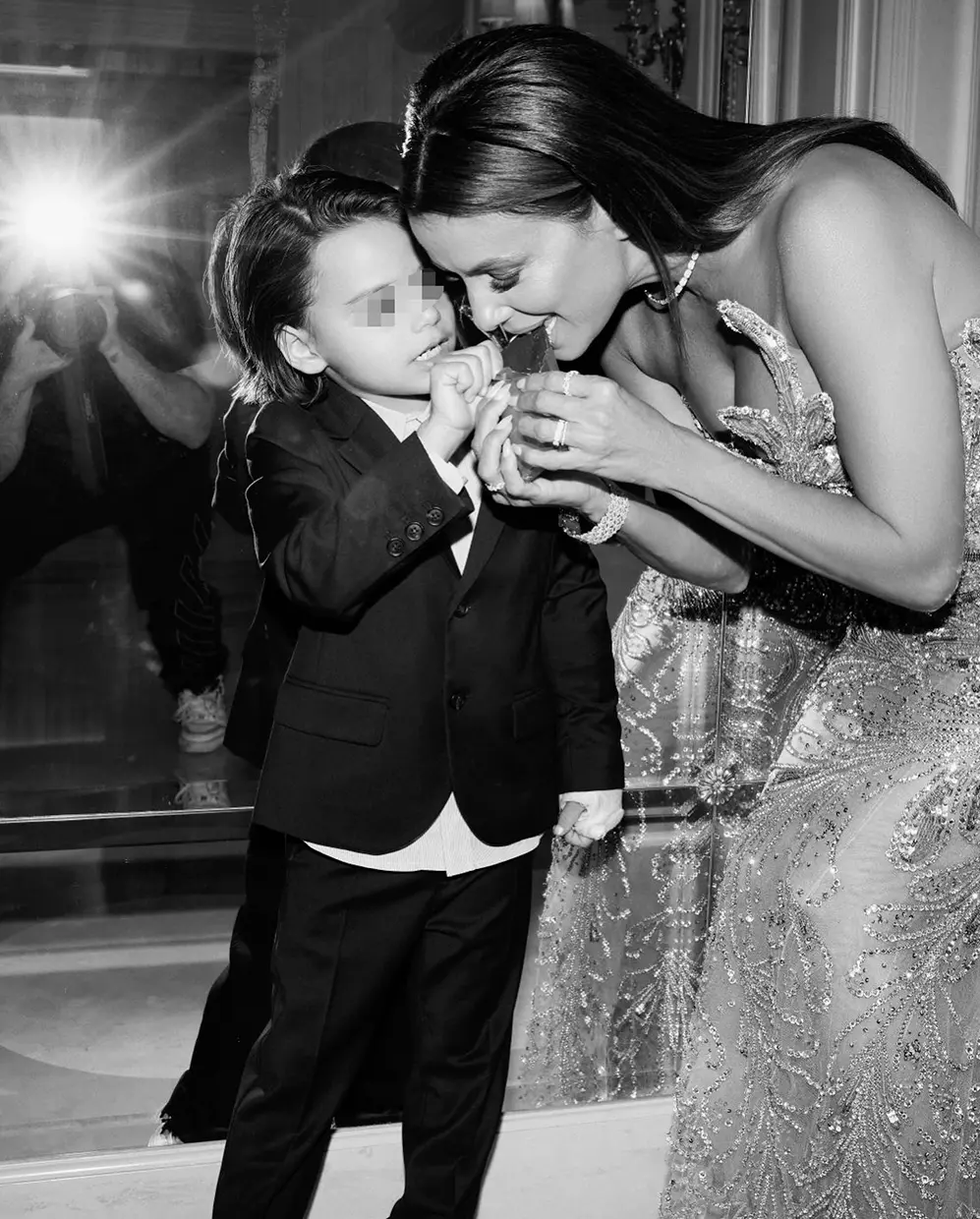 Eva Longoria con su hijo Santi.