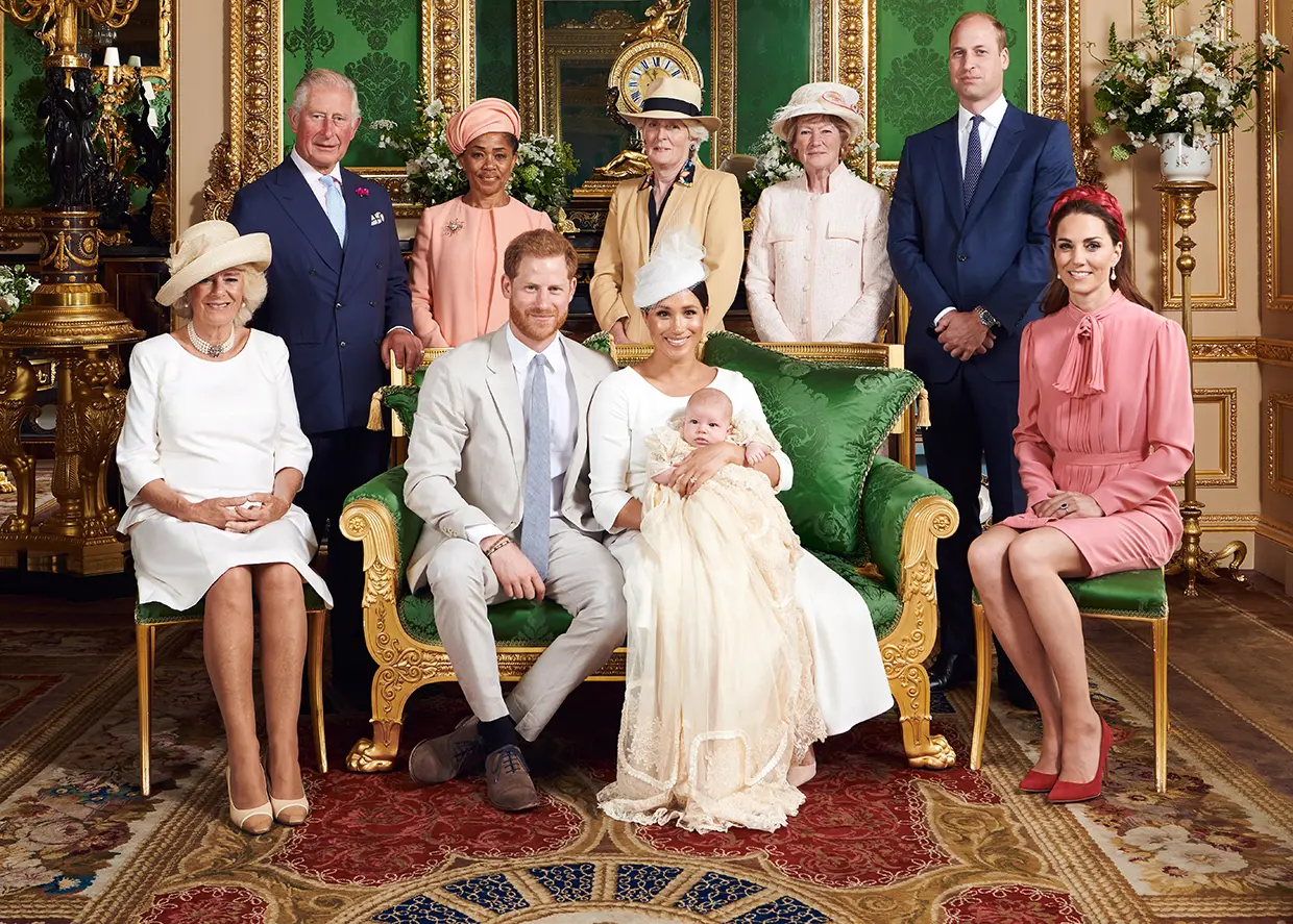 La familia real inglesa unida por el bautizo de Archie.