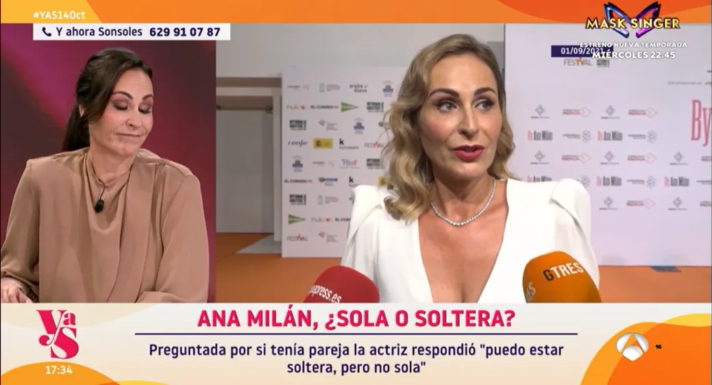 Ana Milán en el plató de Y ahora Sonsoles