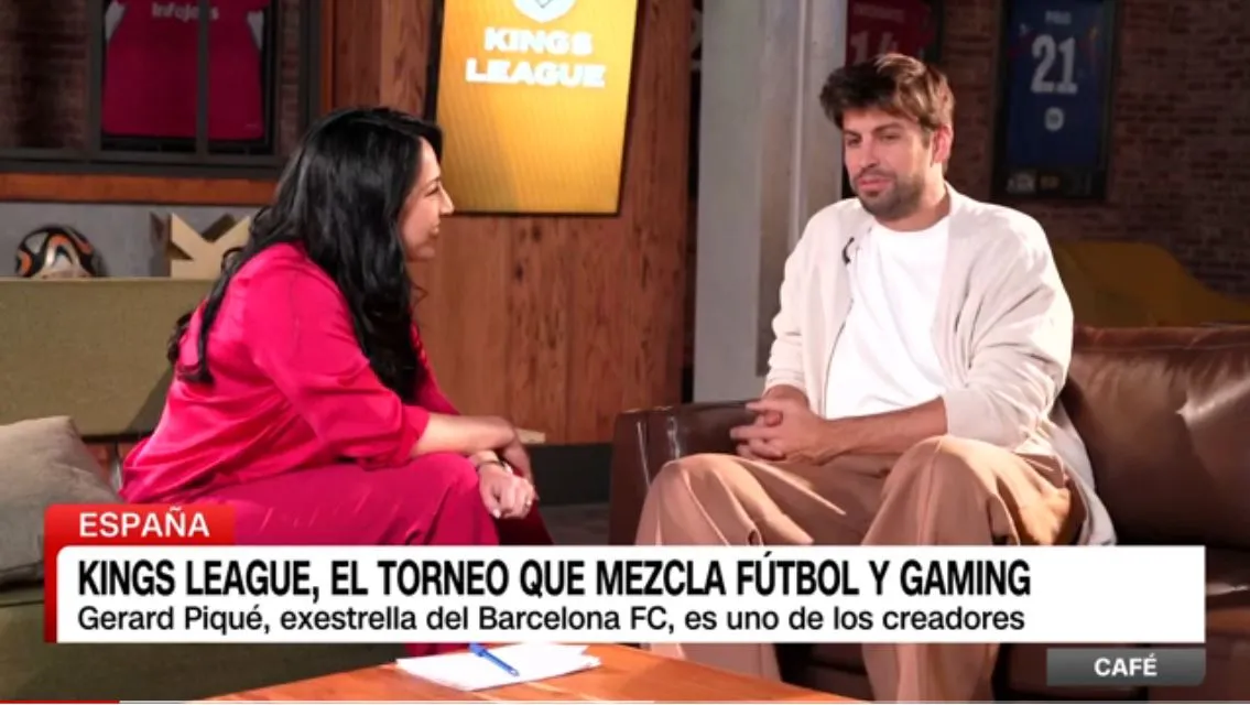 Piqué habla de Shakira en una entrevista con CNN.