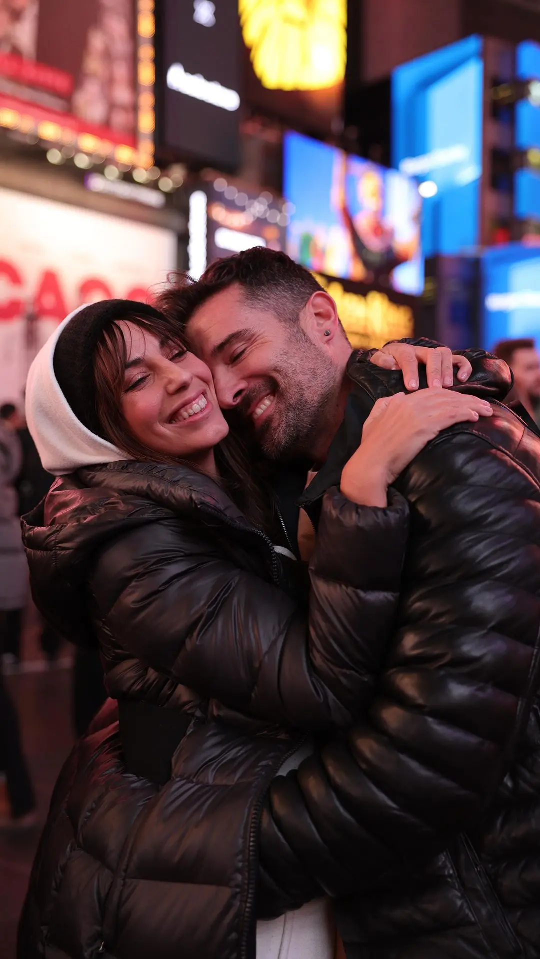 La pareja durante su primer viaje juntos a Nueva York.