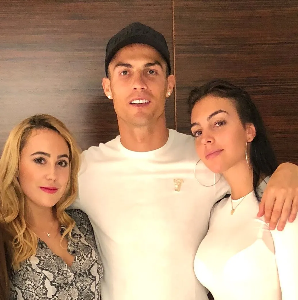 Georgina Rodríguez y su hermana Ivana con Cristiano