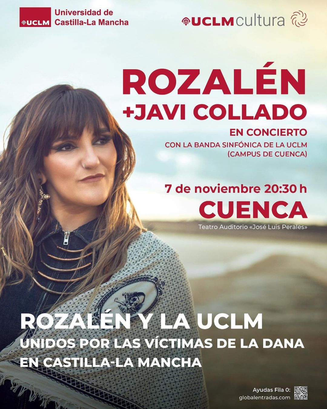 Cartel del concierto de Rozalén en Cuenca por las víctimas de la DANA