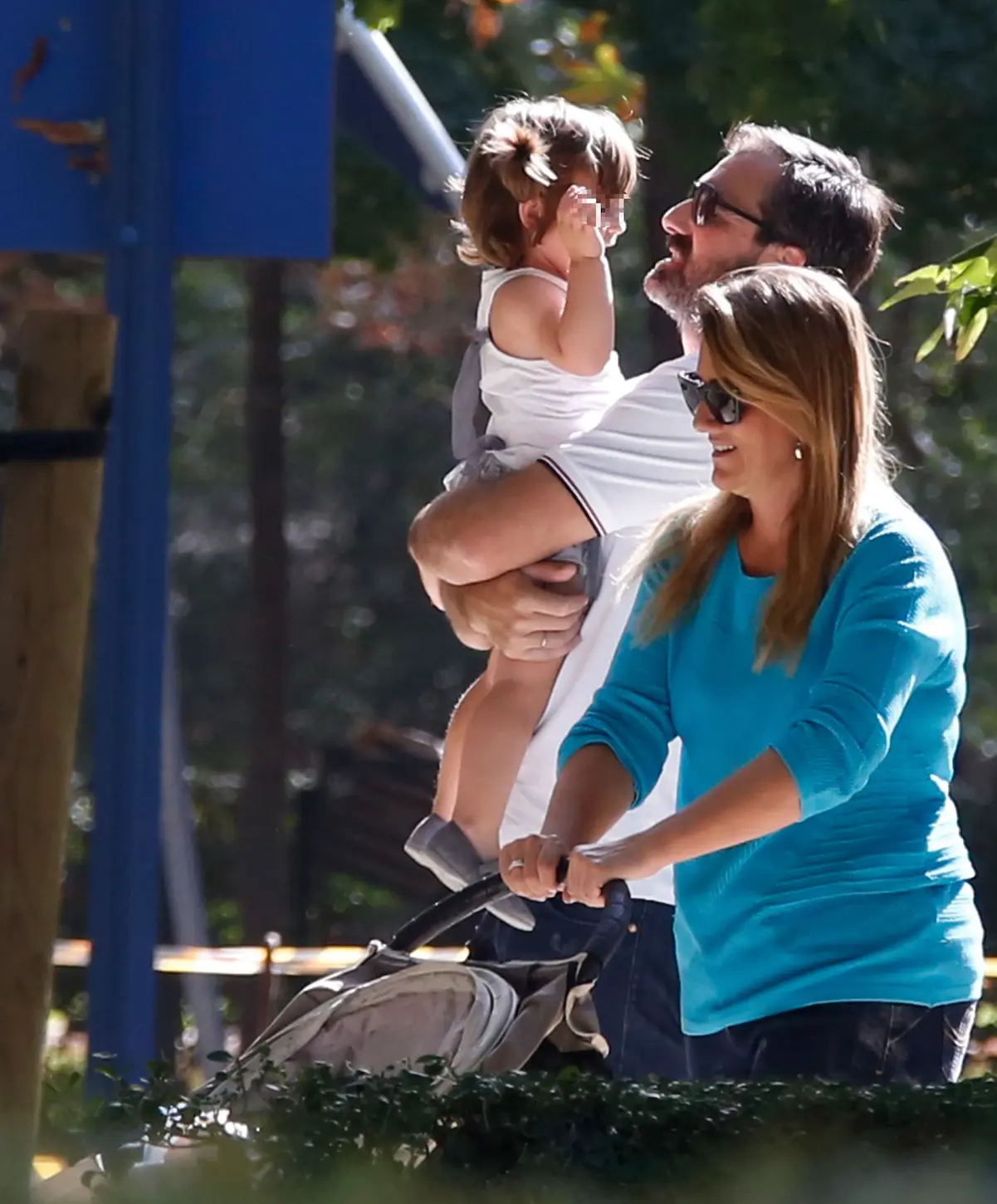 Carlota Corredera con su ex y su hija