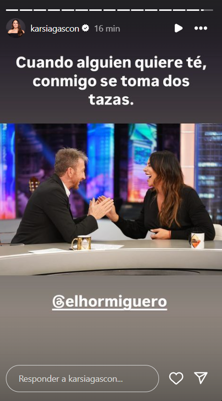 Karla Sofía Gascón en El Hormiguero