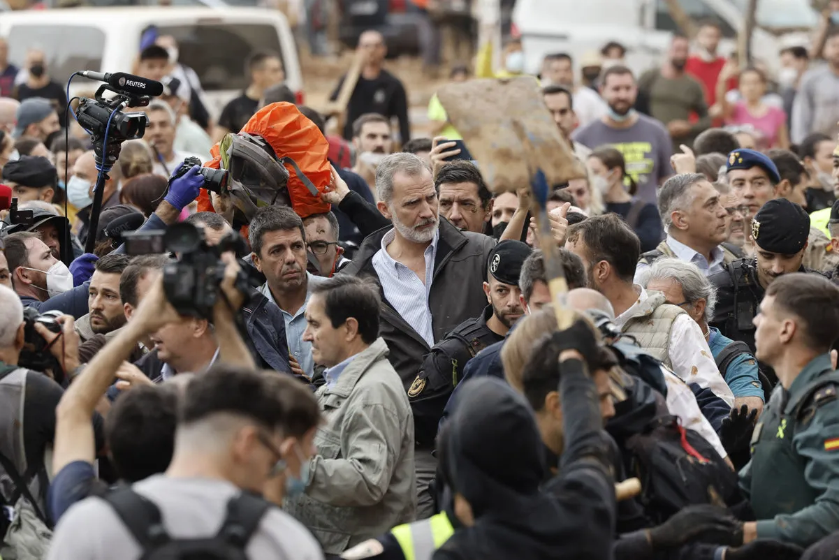 El rey Felipe en Paiporta.