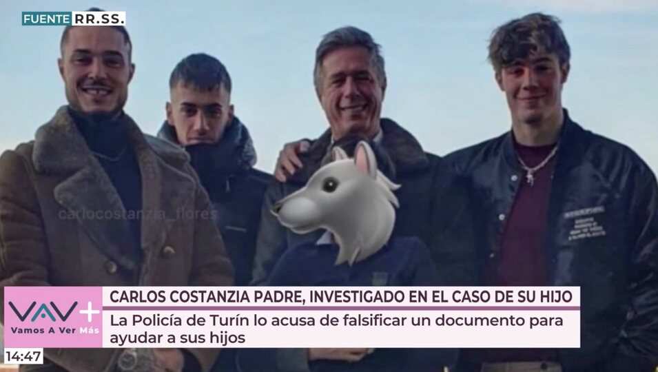 Carlo Costanzia padre con sus cuatro hijos, Carlo, Pietro, Rocco y el pequeño, de identidad no revelada. VAMOS A VER