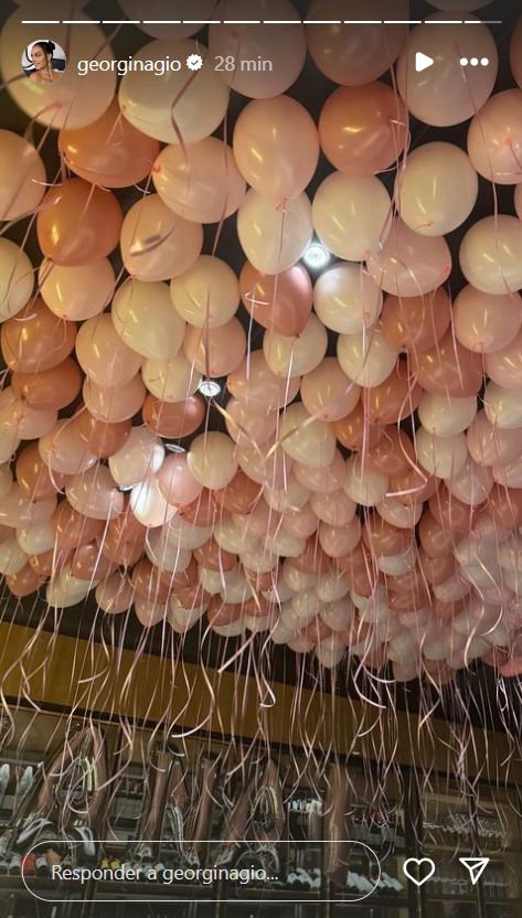 Globos de la fiesta de Alana, la hija de Georgina y Cristiano