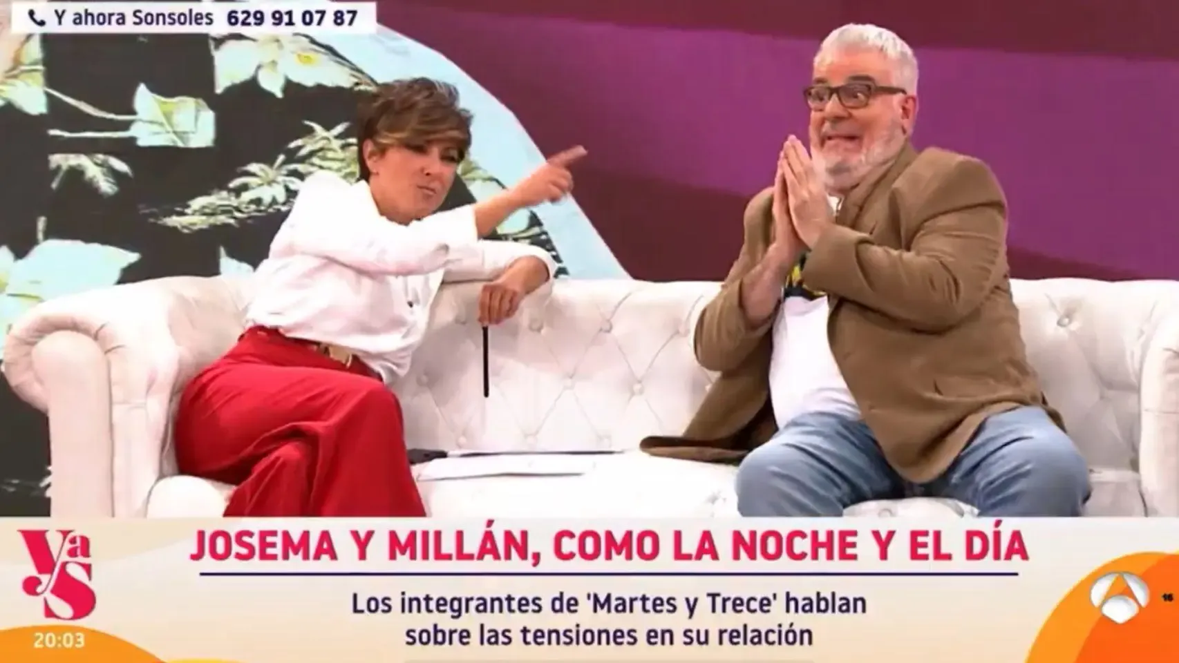 Millán Salcedo con Sonsoles Ónega.