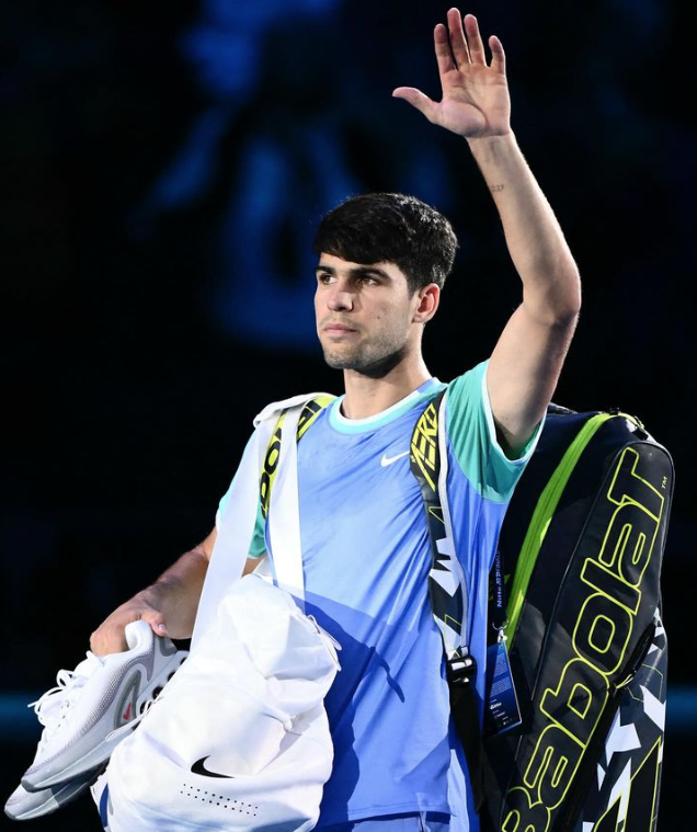 Carlos Alcaraz durante el torneo 'ATP Finals' de Turín.