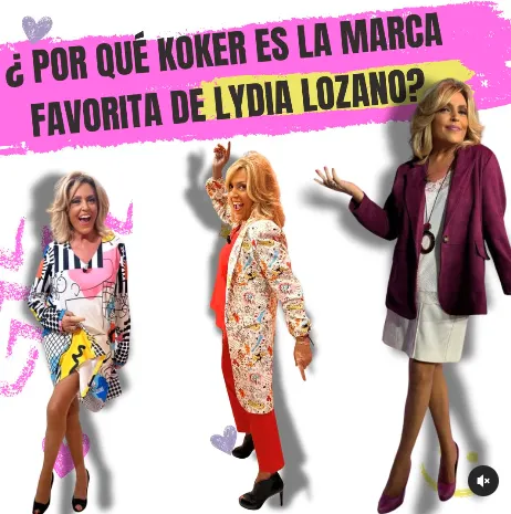 Lydia Lozano en el anuncio de la tienda de ropa Koker